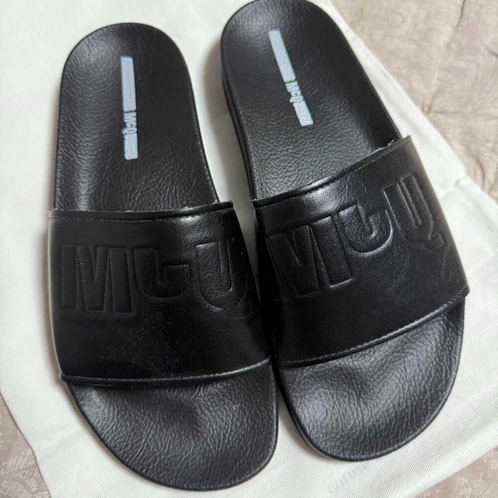 NEW MCQ By Alexander McQueen Logo Slide Sandal US 9 EU 41 Black UNISEX